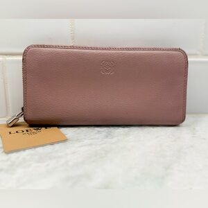 LOEWE Anagram Calfskin Maueve Long Zip-Around Wallet